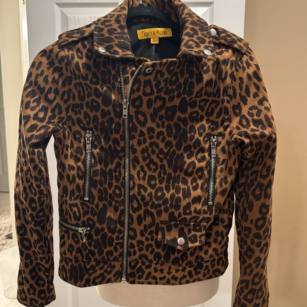 Dance & Marvel Leopard Jacket Size Small